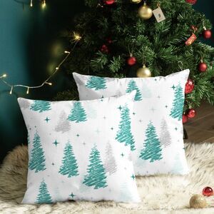 Cali Time Christmas Throw Pillow Cover Pack of 2 -(3781)
